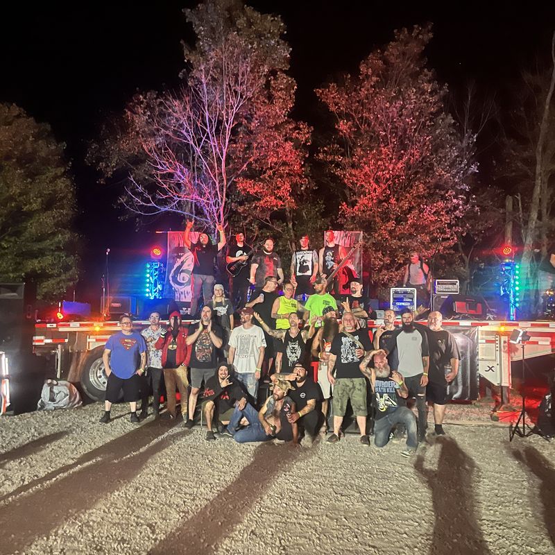 The bands and crew together at FiveFourSix Fest